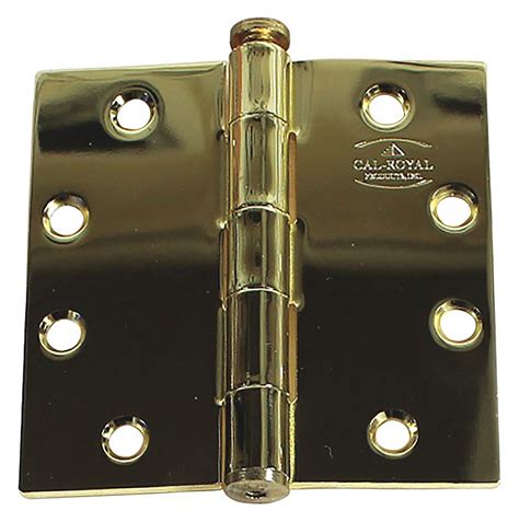 Grainger Approved 4 12 X 4 12 Butt Hinge With Brass Finish Full Mortise Mounting Square