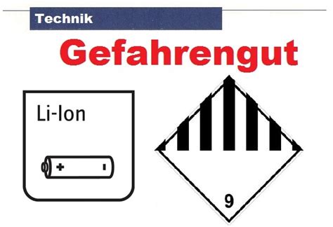 Gefahrengut Lithium Batterien