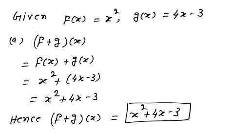 Answered F X X² G X 4x 3 A F G X … Bartleby