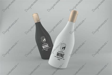 Wine Bottle Mockup (1748959) | Branding | Design Bundles