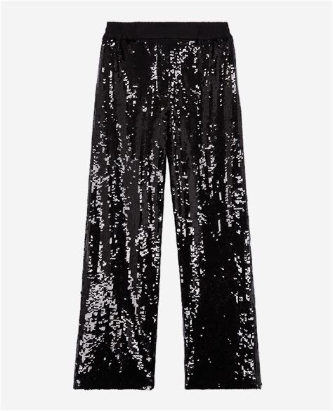 Black Sequin Pants The Kooples US