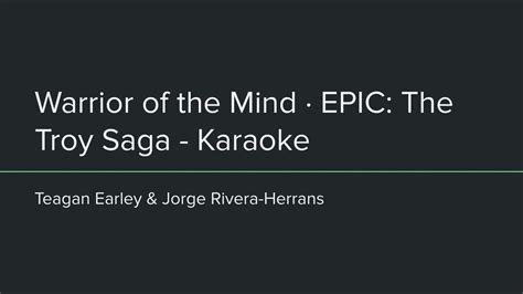 EPIC The Musical Warrior Of The Mind Karaoke YouTube