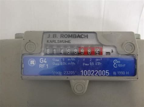 Gasmeter Jb Rombach G4 1990 Bronnenboek