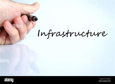 Infrastructure Text Concept Isolated Over White Background Stock Photo