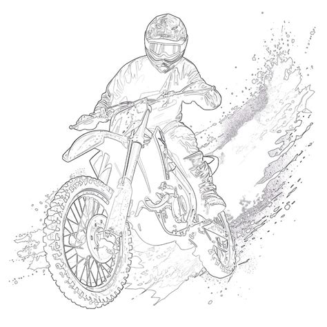 Dirt Bike Coloring Page Coloring Pages Mimi Panda