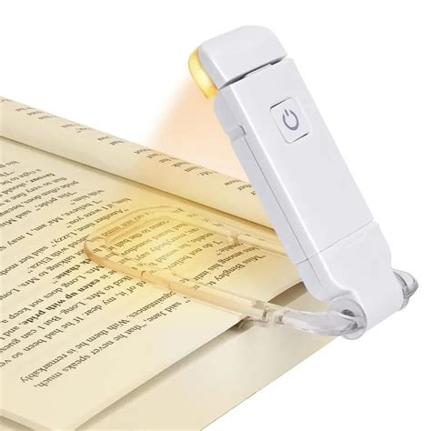 Usb Recarreg Vel Led Livro Luz De Leitura Brilho Ajust Vel Prote O