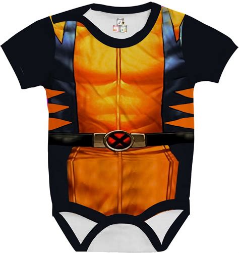 Body de Bebê Personalizado Traje Fantasia Herói X men Wolverine HostStorm