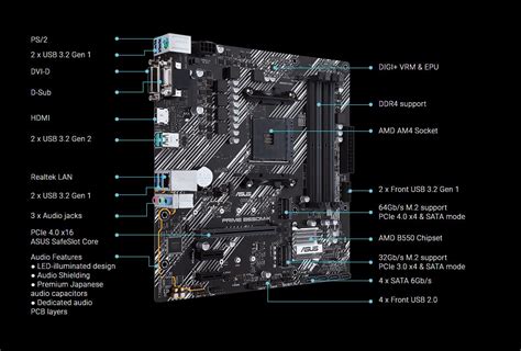 MAIN ASUS B550M K PRIME AMD B550 Socket AM4 M ATX 4 Khe RAM DRR4