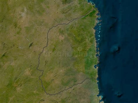 Cabo Delgado Mozambique Low Res Satellite No Legend Stock