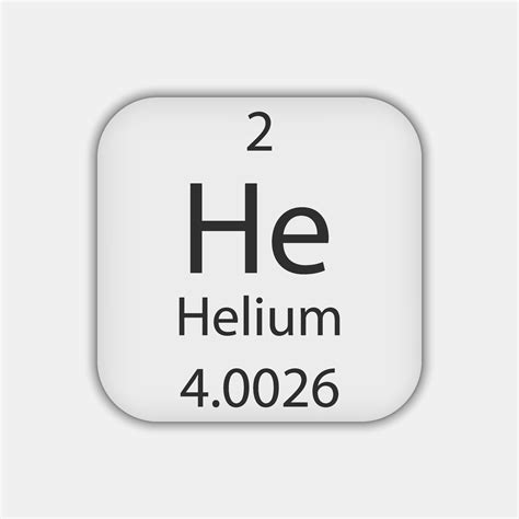 Helium symbol. Chemical element of the periodic table. Vector ...