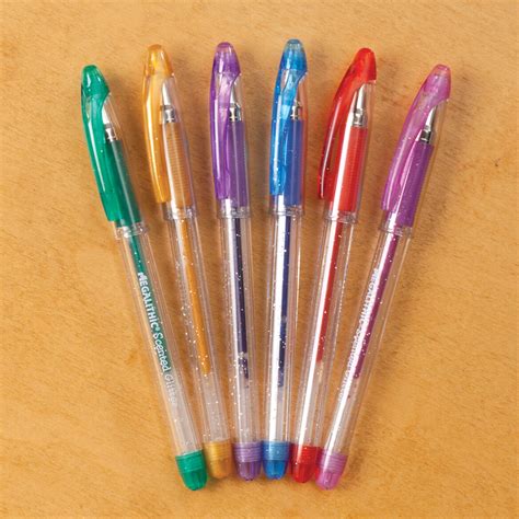 Scented Glitter Gel Pens, Set of 6 - Glitter Pens - Colored Pens - Easy Comforts