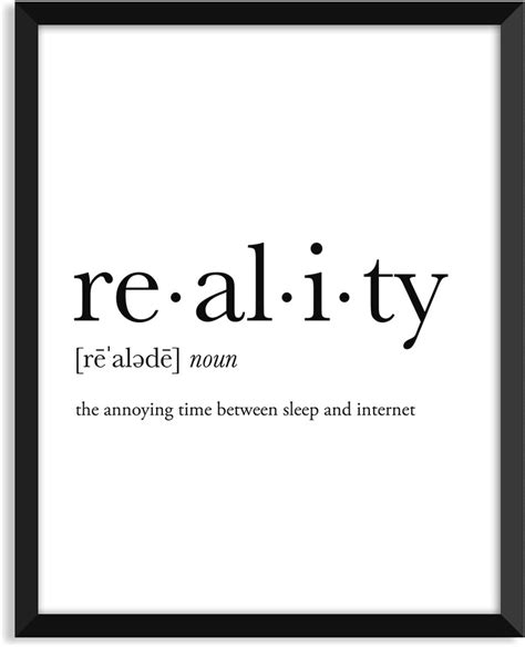 Serif Design Studios Reality Definition Unframed Art