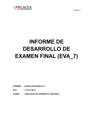 Respuesta Examen Cc Examen Examen Curso Corriente Continua El Valor