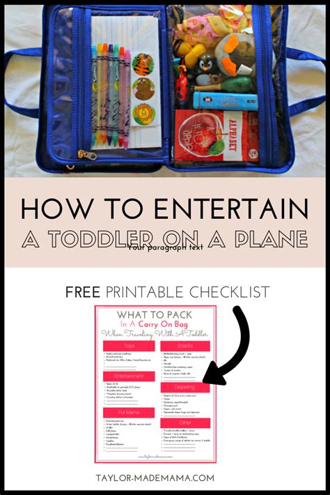 How To Entertain A Toddler On An Airplane Flight Free Checklist Artofit