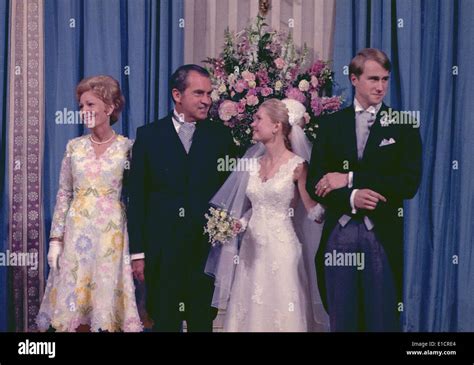 Pat Nixon President Nixon Tricia And Ed Cox At The White House Wedding Of June 12 1971 The