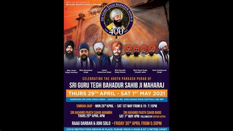 Live Day 3 Sri Akhand Path Sahib Celebrating 400th Parkash Purab Of Sri Guru Tegh Bahadur