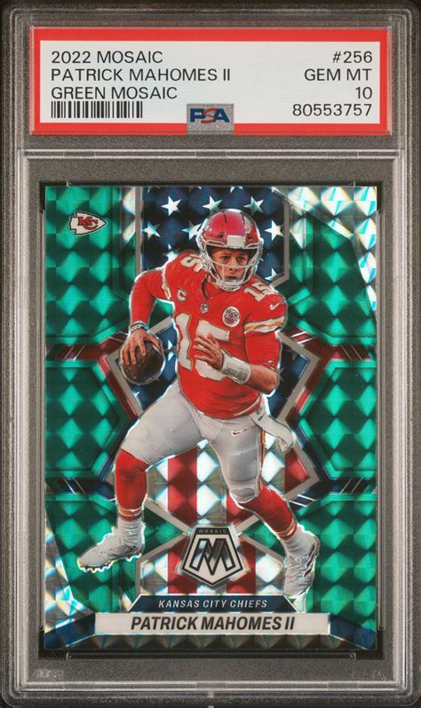 Patrick Mahomes Ii Mosaic National Pride Green Psa Price