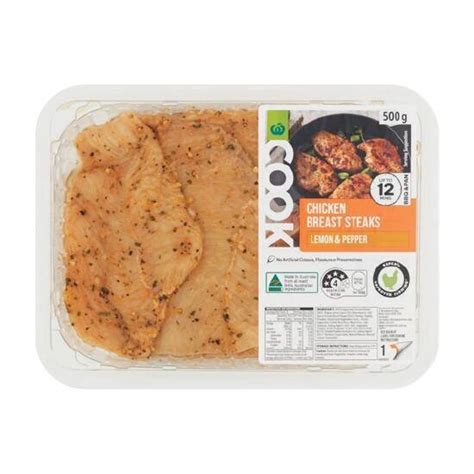 Woolworths Cook Or Bbq Marinated Chicken Breast Steak Varieties 500g With Rspca Approved Chicken