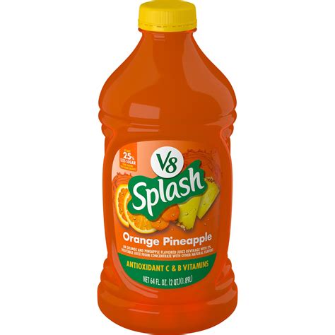 V8 Splash Orange Pineapple Juice Beverage 64 Fl Oz Bottle