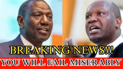 Onyo Kalipresident William Ruto Warned On How His Gvmt Will Fail