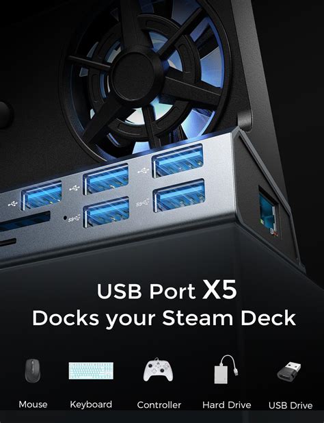 Lisen Docking Station For Asus Rog Ally Turbo W Mode Steam Deck