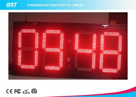 Electronic Outdoor Large Led Digital Wall Clock Timer , Waterproof IP67