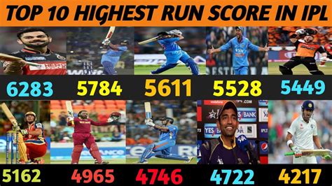 Top 10 Highest Run Score In IPL Highest Score YouTube