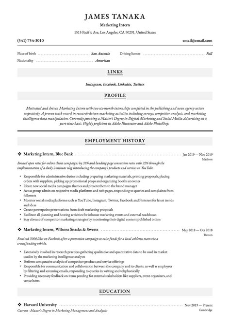 24 Marketing Intern Resume Samples For 2023