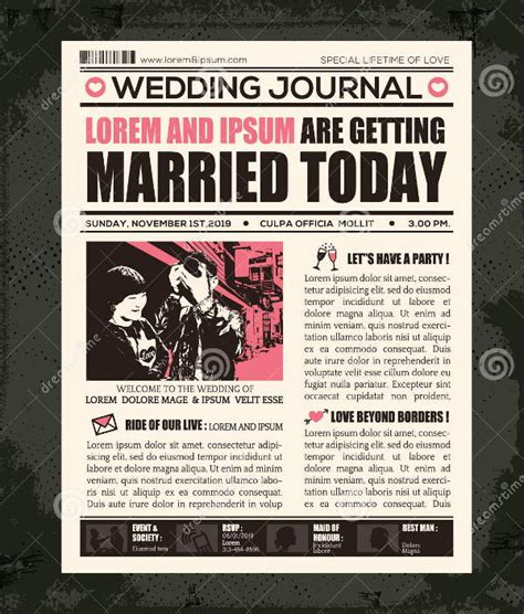 Wedding Newspaper Templates - 7+ Word, PDF, PSD, Indesign Format Download