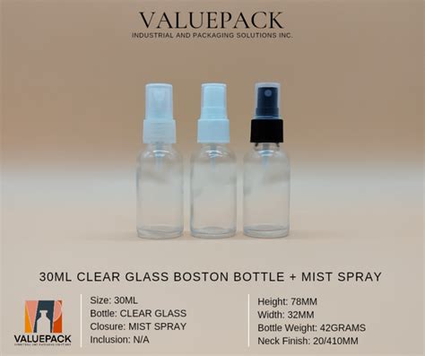 Ml Clear Glass Boston Bottle With Mist Spray Lazada Ph