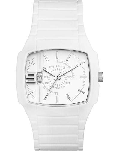 White Diesel Watches For Men Lyst Uk