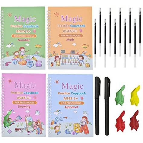 50 Off Yammi 4 Pack Repeatedly Usable Magic Practice Copybook For Kids