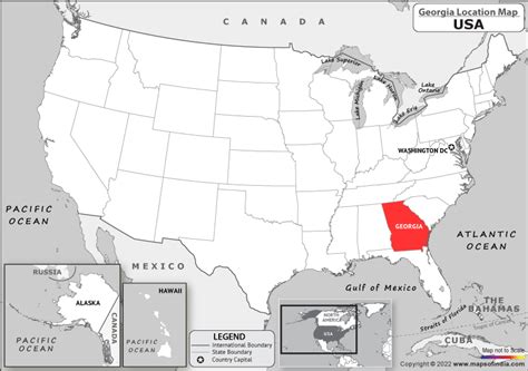 Where is Georgia Located in USA? | Georgia Location Map in the United ...