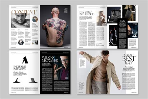 Mens Fashion Magazine Template Brandpacks