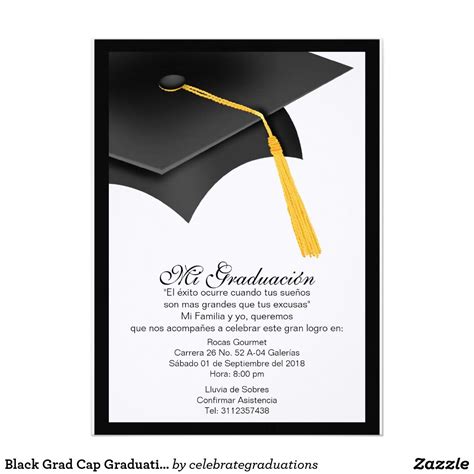 Graduation Hat Invitations