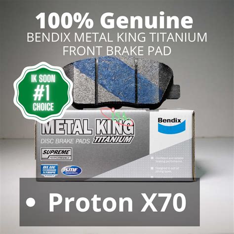 Bendix Metal King Titanium Front Brake Pads For Proton X70 DB2514