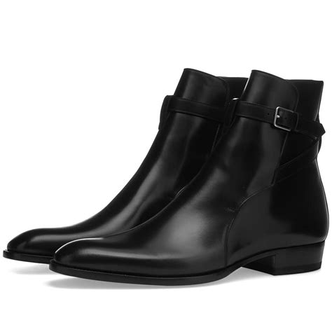 Saint Laurent Wyatt Jodhpur Boot Black Leather End Tw