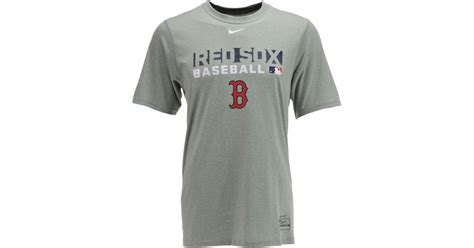 Nike Mens Boston Red Sox Authentic Collection Dri Fit Legend Team Issue T Shirt In Gray For Men