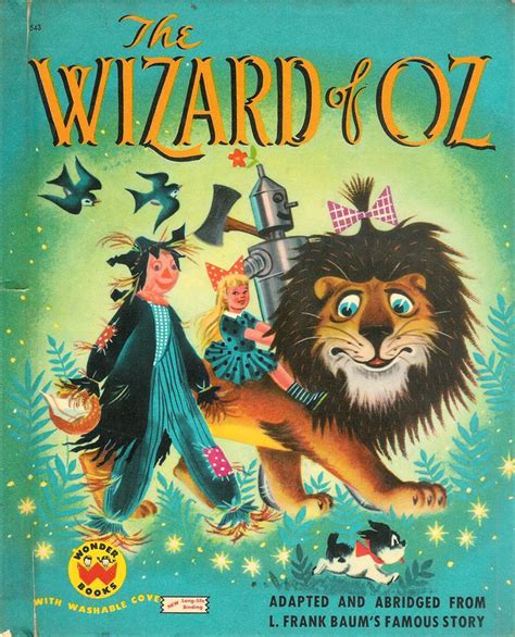 Image The Wizard Of Oz Book Cover Wonder Books With Washable Covers 543 Oz Wiki