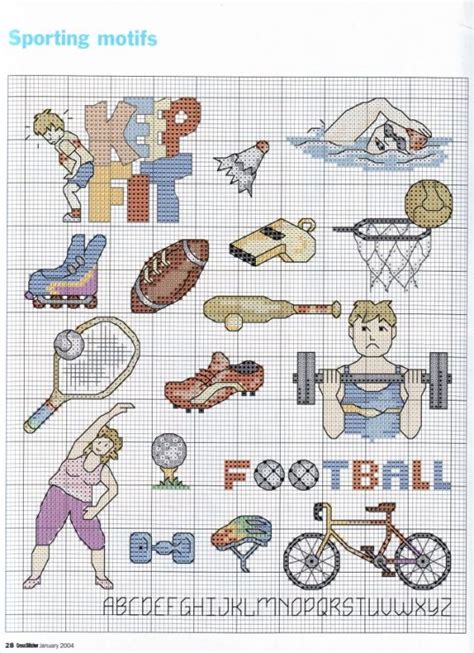 210 Best Sports Stitchery Images On Pinterest Crossstitch Punto De