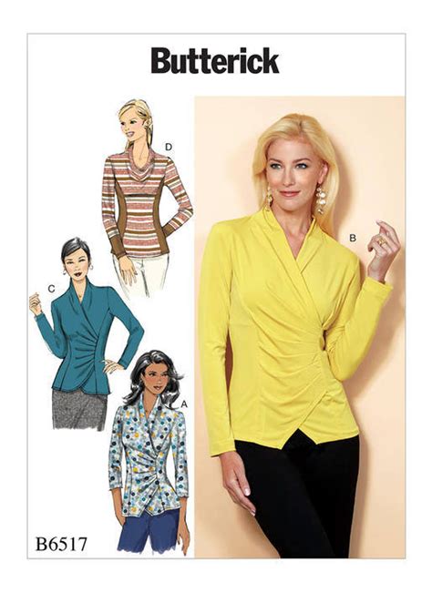 Sewing Pattern For Womens Tops With Pleat And Options Etsy