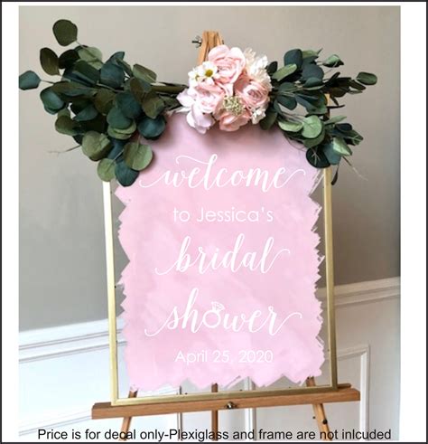 Bridal Shower Decal For Sign Decal For Mirror Or Chalkboard Bridal Shower Or Brunch Vinyl Decal