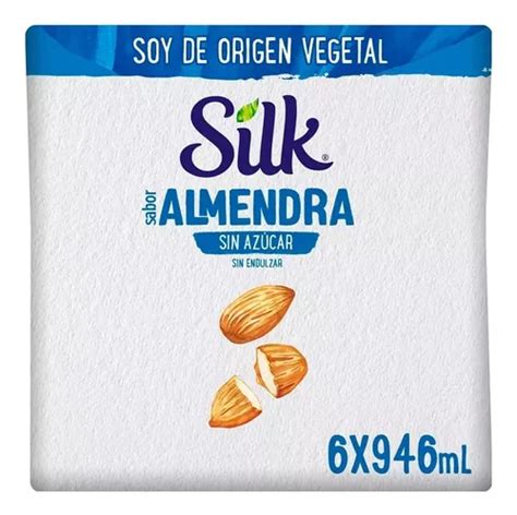 Six Pack Leche Silk Almendra Original Sin Azucar 946 Ml