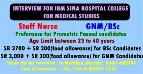 Recruitment Of Female Staff Nurses To Ibn Sina Hospital Saudi Arabia Vr4ujobsz