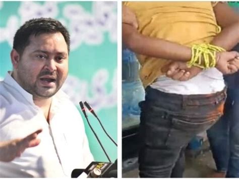 Rjd Leader Tejashwi Yadav Share Video Of Chilli Powder Put In Man