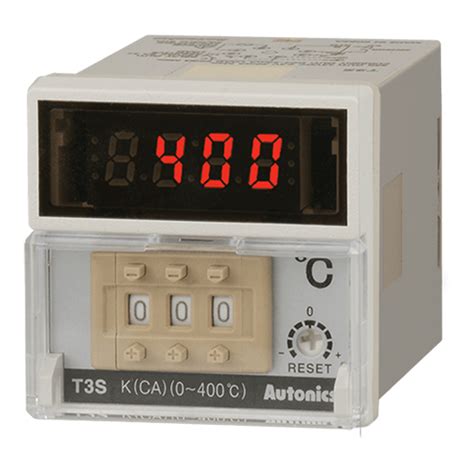 Temp Control Analog 100 240 VAC RTD Input 400 F 1 16 DIN Relay Output