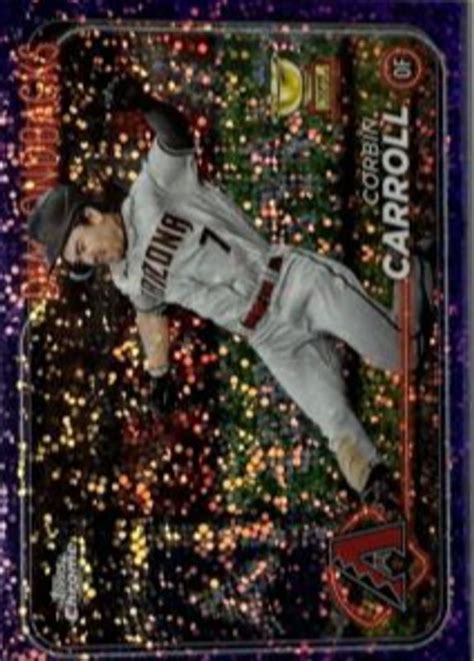 Corbin Carroll 2024 Topps Chrome 267 Purple Speckle Refractor 299