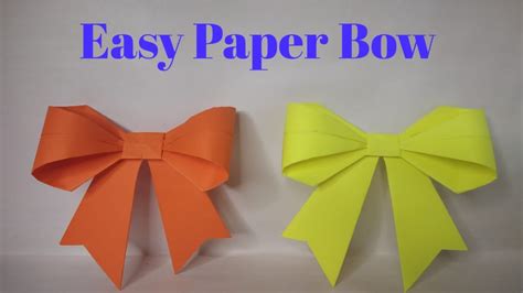 How To Make Bow Out Of Paper Easy Paper Bow Origami Bow Origami