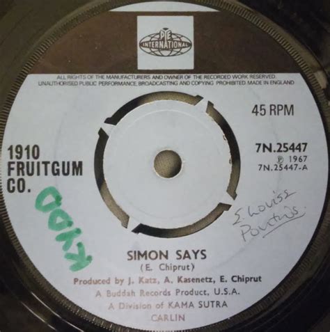 1910 Fruitgum Co Simon Says 1967 Push Out Centre Vinyl Discogs