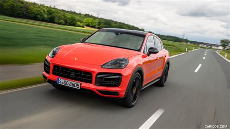 Porsche Cayenne Turbo Coupe My Color Lava Orange Front Three